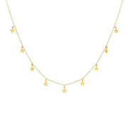 Dangling Star Gold Choker Necklace