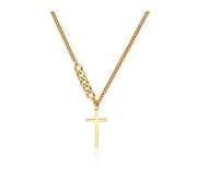 Stylish Chain With Cross Gold Necklace