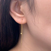  Ball Gold Thread Earrings