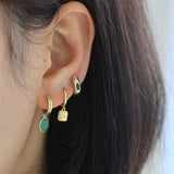 Nova Jade Dangle Hoop
