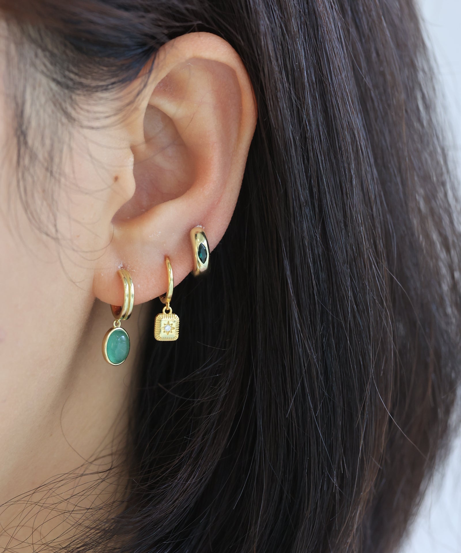 Nova Jade Dangle Hoop