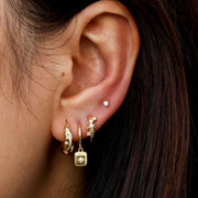 Stellar Glow Huggie Earrings