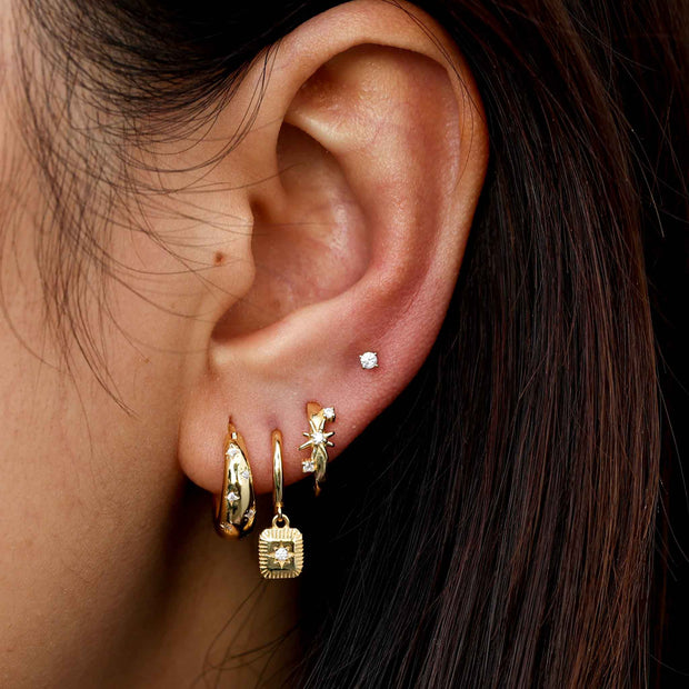 Stellar Glow Huggie Earrings