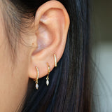 Shiny Marquise Dangle Hoop
