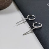 Cross Dangle Hoop