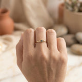 Blue Evil Eye Gold Ring