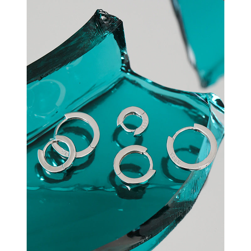 Anka Silver Hoop Huggies