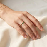 Green Eternity Gold Ring