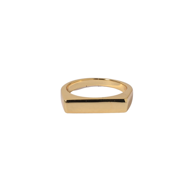 Rectangle Signet Gold Ring