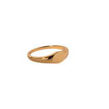 Round Signet Gold Ring