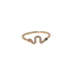 Green Snake Gold Ring