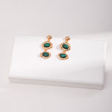 Double Malachite Stylish Earring