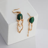 Mismatch Malachite Stylish Earring