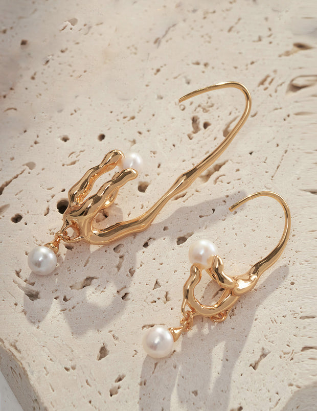Cage  Pearl Stylish Earring