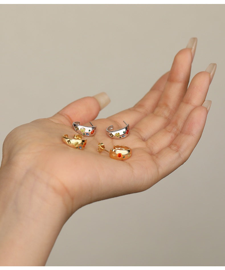 Gail Gold Colorful Earring