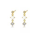 Dimetrik Opal Gold Stud Earring