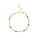 Double Lov Green Gold Bracelet