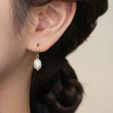 Stella Pearl Dangle Hoop Earring