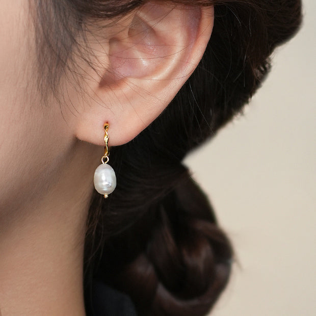 Stella Pearl Hoop Earring