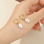 Stella Pearl Hoop Earring