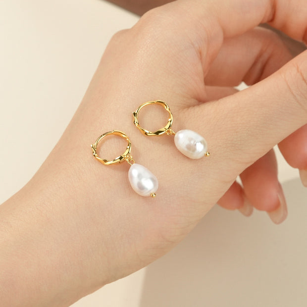 Stella Pearl Hoop Earring