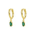 Micra Emerald Gold Dangle Hoop