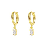 Micra  Gold Dangle Hoop