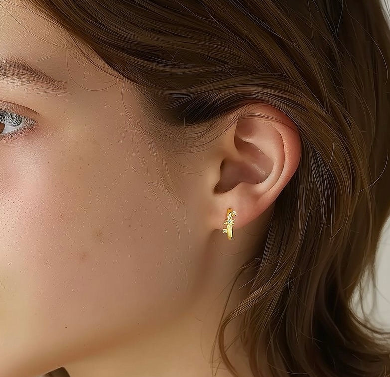 Stellar Glow Huggie Earrings