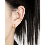 Tex Oval Gold Hoop