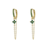 Ellie Green Gold Dangle Hoop