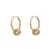 Sienna Gold Dangle Hoop
