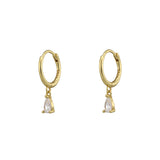Drop Gold Dangle Hoop