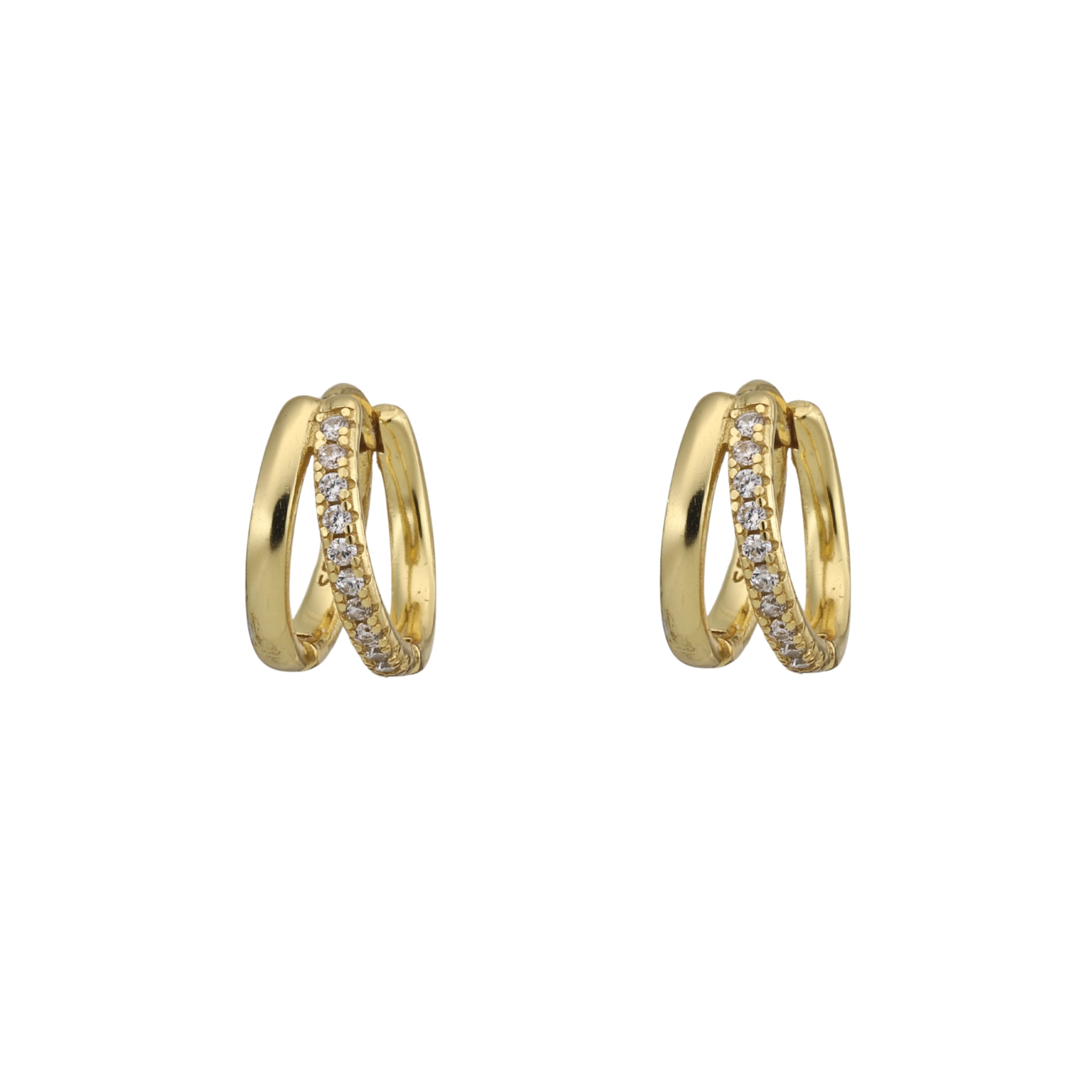 Piper White Gold Huggies