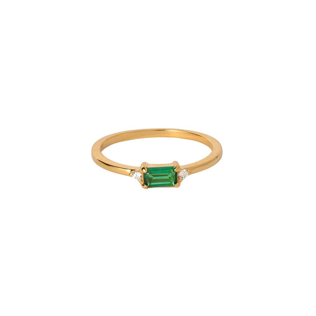 Ruiz Emerald Gold Ring