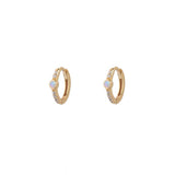 Lilia White Opal Gold Huggies