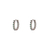Cece Green Silver Huggies