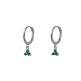 Lucy Green Cz Dangle Hoop Huggies