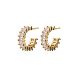 Quin White Gold Dangle Hoop