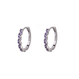 Lace Purple Silver Huggies