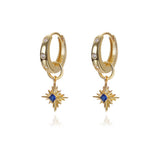 Mila Blue Dangle Hoop