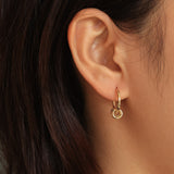 Sienna Gold Dangle Hoop