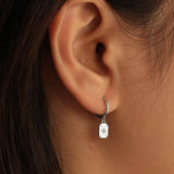 Leona Silver Dangle Hoop
