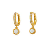 Layla Opal Gold Dangle Hoop