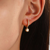 Layla Opal Gold Dangle Hoop