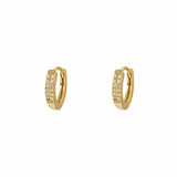 Peyton White CZ Gold Huggies