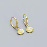 Ocean Pearl Dangle Hoops