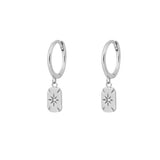 Leona Silver Dangle Hoop