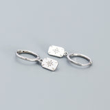 Leona Silver Dangle Hoop