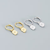 Leona Silver Dangle Hoop