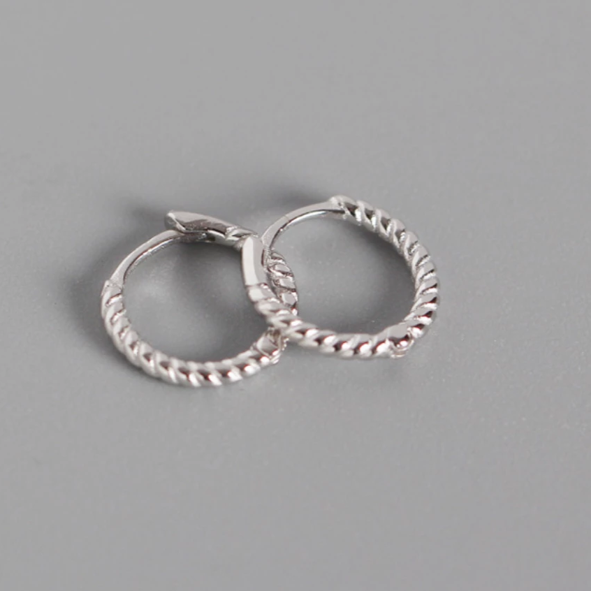 Silver huggies sterling silver hoops fine huggies